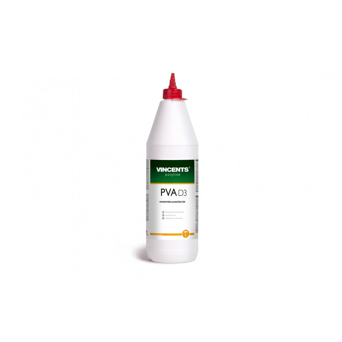Klijai Vincents Polyline PVA D3 atsparūs drėgmei 0,5 kg Klijai Vincents Polyline PVA D3 atsparūs drėgmei 0,5 kg