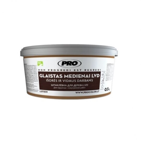 Medienos glaistas PRO LVD, 0,5kg pušis Medienos glaistas PRO LVD, 0,5kg pušis