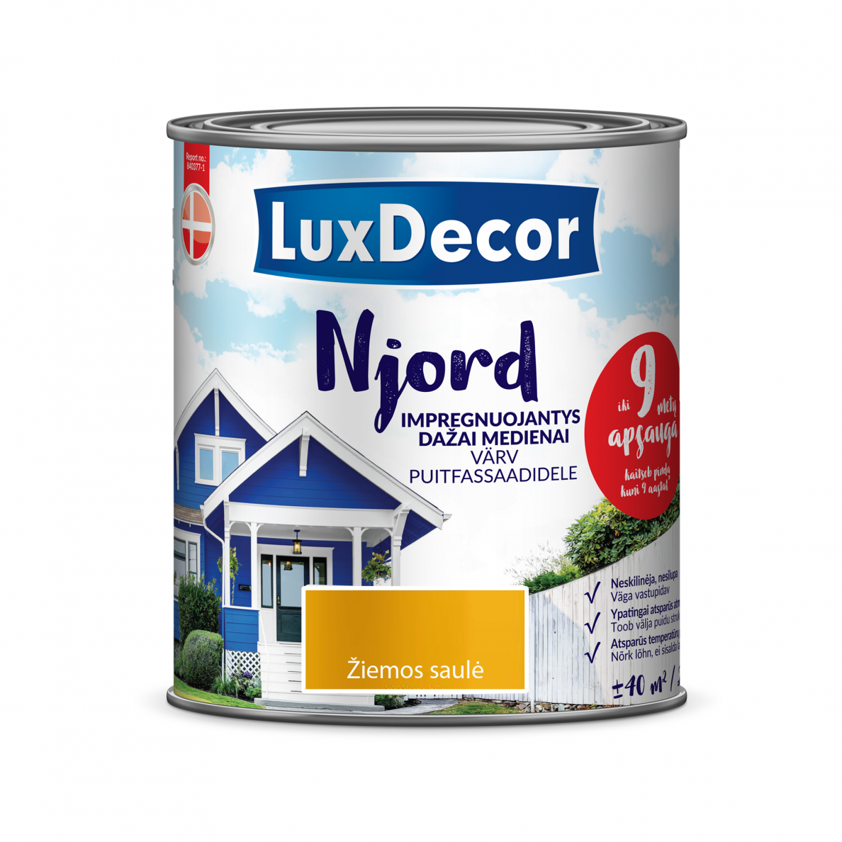 Medienos dažai LUXDECOR Njord, 0,75l žiemos saulė Medienos dažai LUXDECOR Njord, 0,75l žiemos saulė