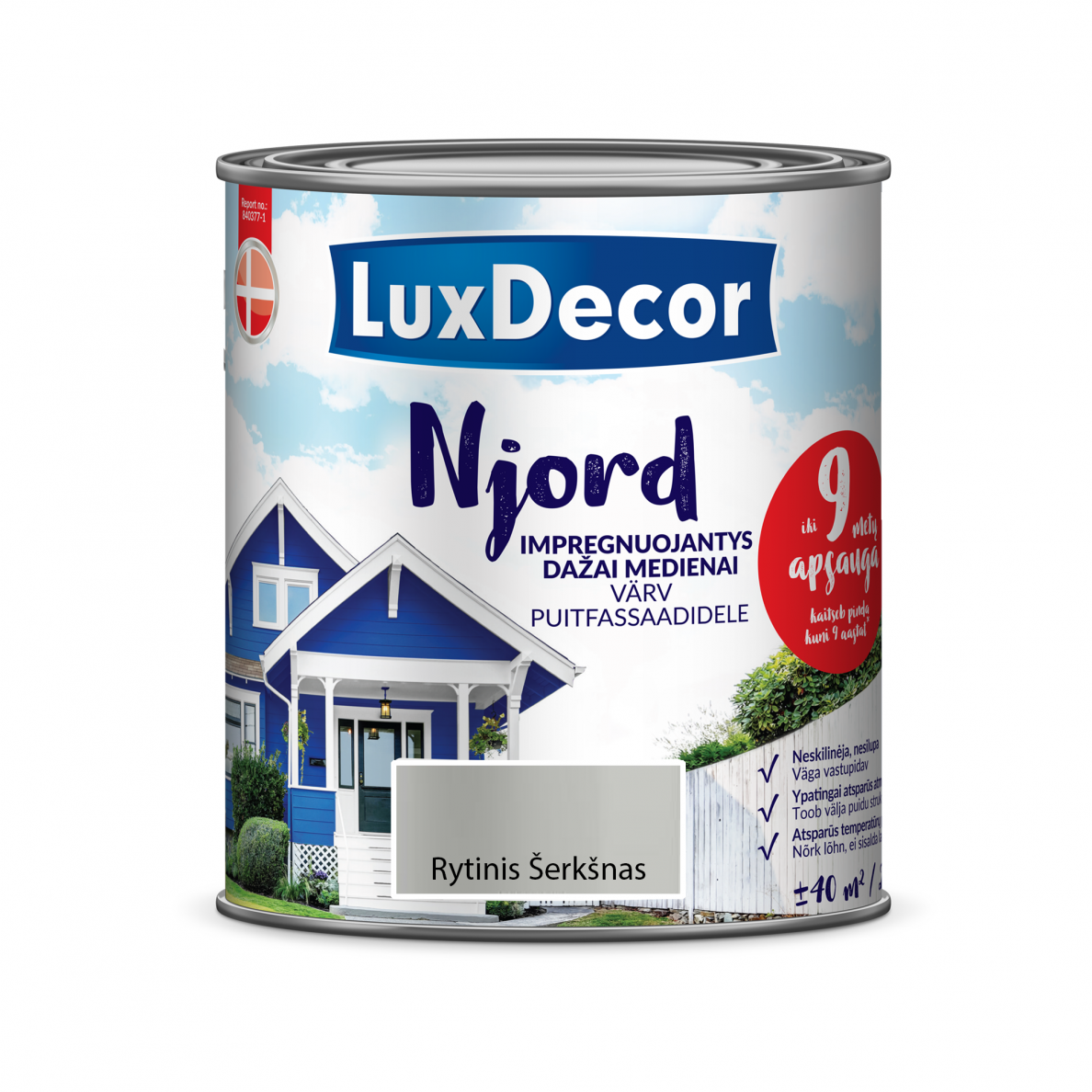 Medienos dažai LUXDECOR Njord, 0,75l rytinis šerkšnas Medienos dažai LUXDECOR Njord, 0,75l rytinis šerkšnas