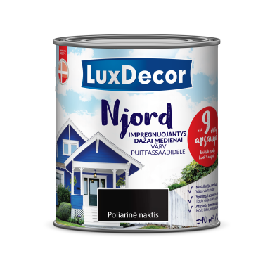 Impregnuojantys dažai LUXDECOR Njord, 0,75l Poliarinė naktis Impregnuojantys dažai LUXDECOR Njord, 0,75l Poliarinė naktis