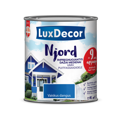 Impregnuojantys dažai LUXDECOR Njord, 0,75l Vaiskus dangus Impregnuojantys dažai LUXDECOR Njord, 0,75l Vaiskus dangus