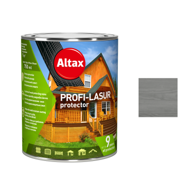 Medienos impregnantas ALTAX Profi Lasur, 0,75l pilka sp. Medienos impregnantas ALTAX Profi Lasur, 0,75l pilka sp.