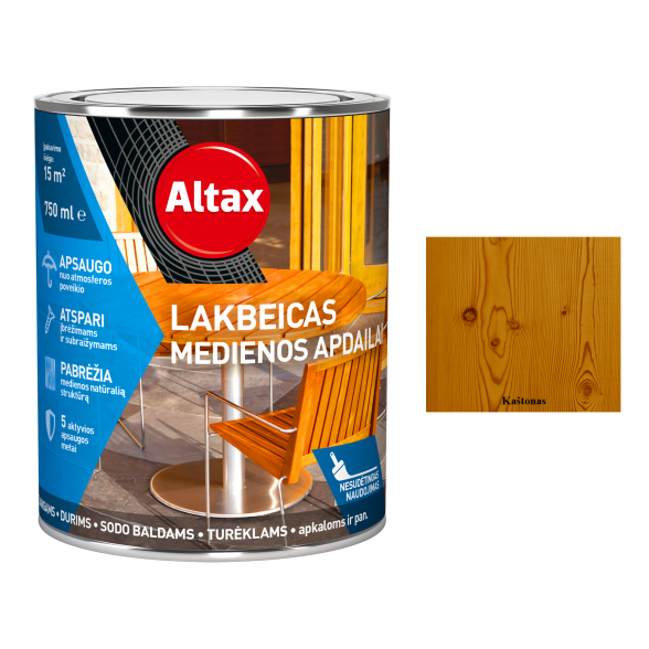 Medienos lakbeicas ALTAX Altaxin, 0,75l kaštono sp.