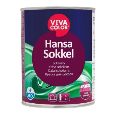 Cokolio dažai VIVACOLOR Hansa Sokkel A bazė, 0,9l Cokolio dažai VIVACOLOR Hansa Sokkel A bazė, 0,9l