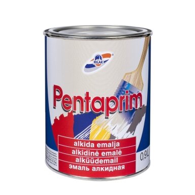 Alkidiniai emaliniai dažai RILAK Pentaprim, 0,9l balta sp.