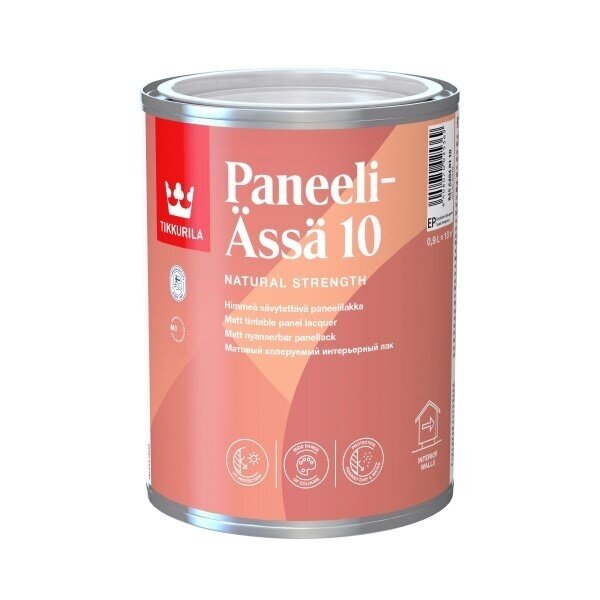 Akrilinis lakas TIKKURILA Paneeli Assa 10, 0,9l matinis
