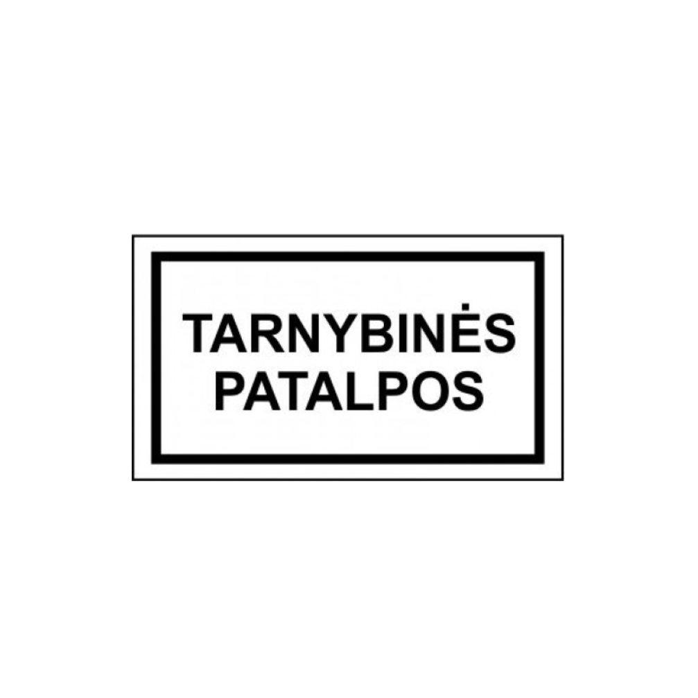 Lipdukas „tarnybinės patalpos“, 100x180mm Lipdukas „tarnybinės patalpos“, 100x180mm