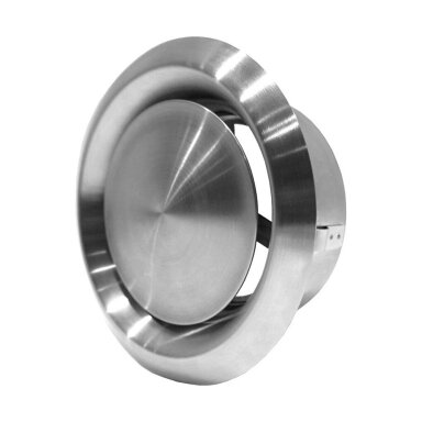 Nerūdijančio plieno oro ištraukimo difuzorius EUROPLAST Inox, 100mm Nerūdijančio plieno oro ištraukimo difuzorius EUROPLAST Inox, 100mm