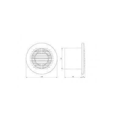 Ventiliatorius EUROPLAST E-Extra, 100mm