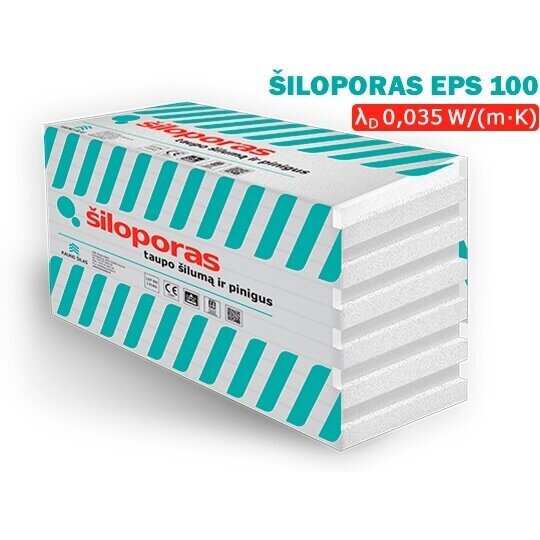 Polistireninis putplastis EPS-100, 100x1000x1000mm Polistireninis putplastis EPS-100, 100x1000x1000mm