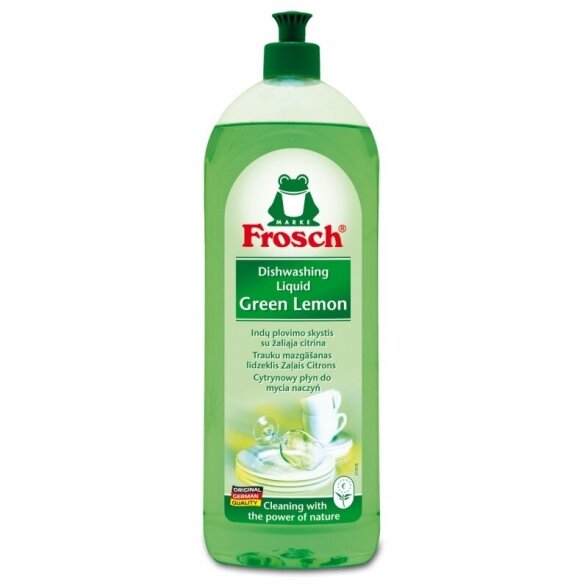Ekologiškas indų ploviklis FROSCH Citrus, 1l citrinos kvapo Ekologiškas indų ploviklis FROSCH Citrus, 1l citrinos kvapo