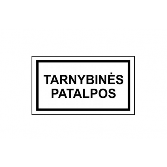 Lipdukas „tarnybinės patalpos“, 100x180mm Lipdukas „tarnybinės patalpos“, 100x180mm