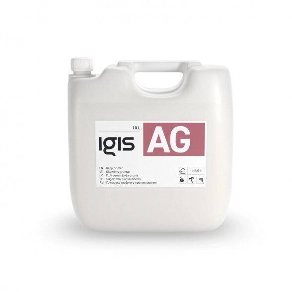Giluminis gruntas IGIS AG, 10l balta sp. Giluminis gruntas IGIS AG, 10l balta sp.