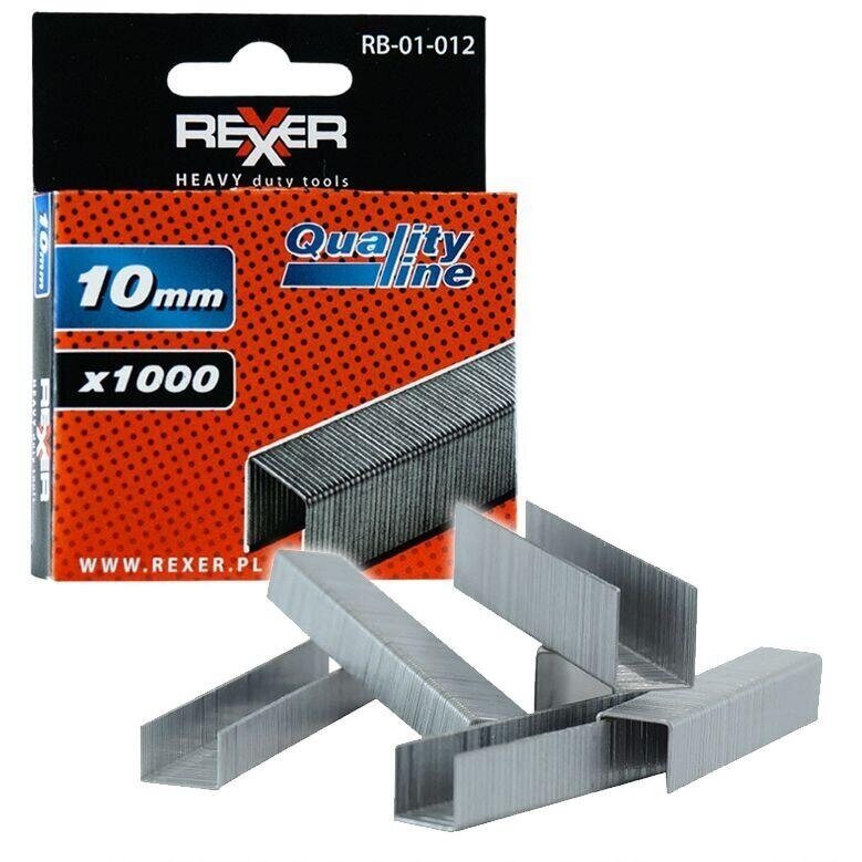 Kabės REXXER, 10mm 1000vnt Kabės REXXER, 10mm 1000vnt