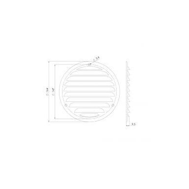 Metalinės vėdinimo grotelės D125 INOX