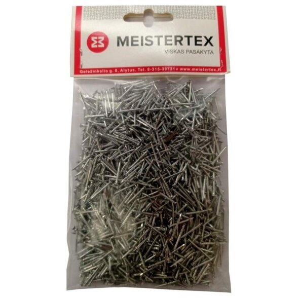 Statybinės vinys cinkuotos 1.2x16mm MEISTERTEX Statybinės vinys cinkuotos 1.2x16mm MEISTERTEX