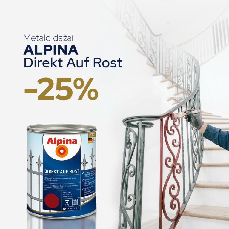 ALPINA metalo dažai ALPINA metalo dažai