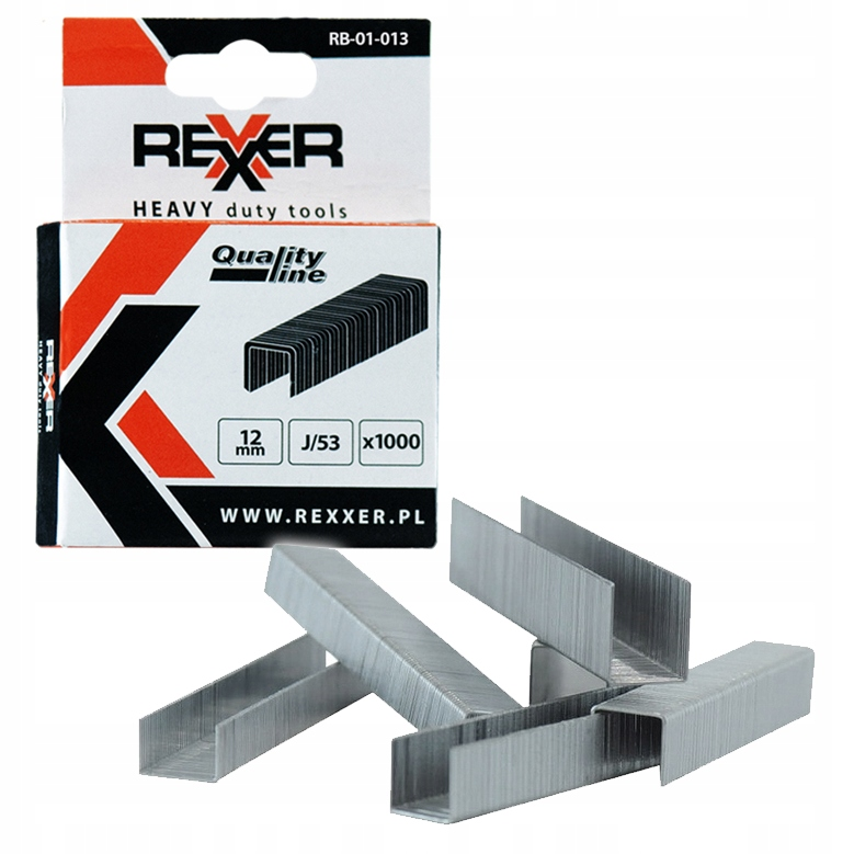 Kabės REXXER, 12mm 1000vnt Kabės REXXER, 12mm 1000vnt
