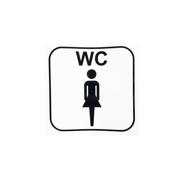 Lipdukas „WC moteris“, 130x130mm Lipdukas „WC moteris“, 130x130mm