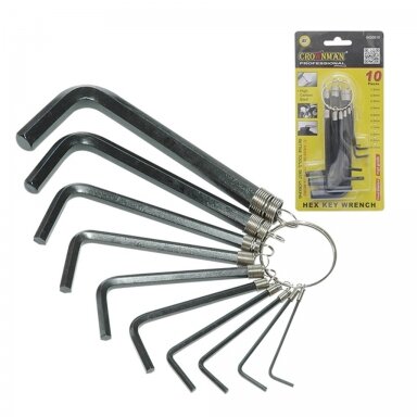1,5-10MM RAKTAI ŠEŠIAKAMPIAI 10VNT. IMBUS CROWNMAN 1,5-10MM RAKTAI ŠEŠIAKAMPIAI 10VNT. IMBUS CROWNMAN