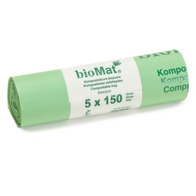 Šiukšlių maišai BIOMAT 605909, 150l 5vnt. Šiukšlių maišai BIOMAT 605909, 150l 5vnt.