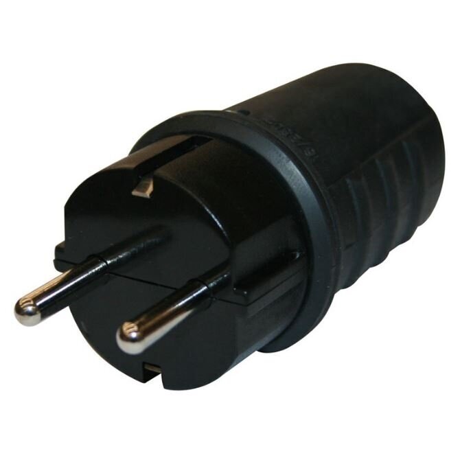 Kištukas be laido N&L 16A 250V, juoda sp.
