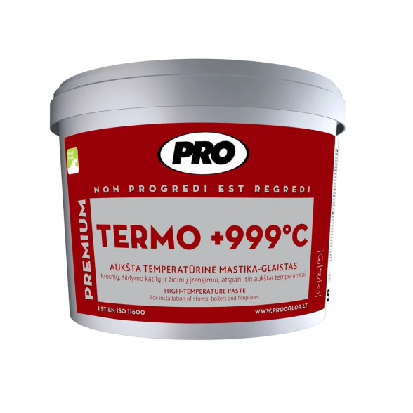 Aukštatemperatūrinė mastika-glaistas PRO Termo +999°C, 1kg Aukštatemperatūrinė mastika-glaistas PRO Termo +999°C, 1kg
