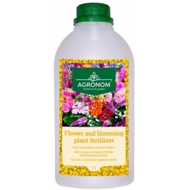 Gėlių ir žydinčių augalų trąšos AGRONOM, 1l Gėlių ir žydinčių augalų trąšos AGRONOM, 1l