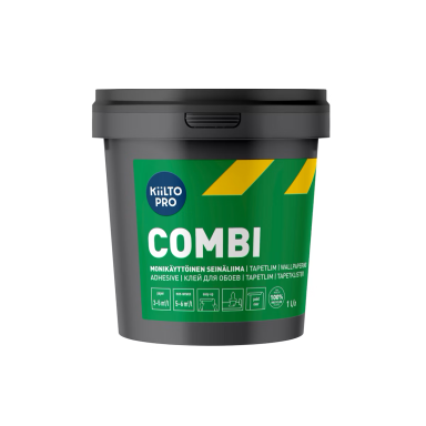 Sienų dangų ir tapetų klijai KIILTO Combi, 1l Sienų dangų ir tapetų klijai KIILTO Combi, 1l