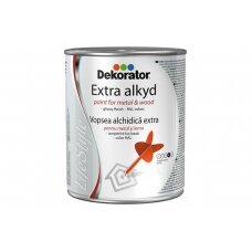 Blizgi alkidinė emalė DEKORATOR EXTRA RAL7046 pilka, 2,5 L