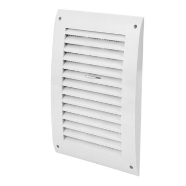 Ventiliacinės grotelės EUROPLAST N25R, 250x170mm balta sp.