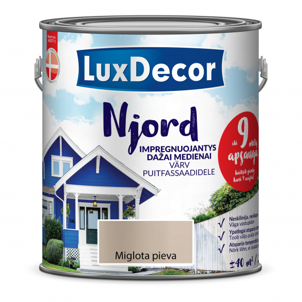 Medienos dažai LUXDECOR Njord, 2,5l Miglota pieva Medienos dažai LUXDECOR Njord, 2,5l Miglota pieva