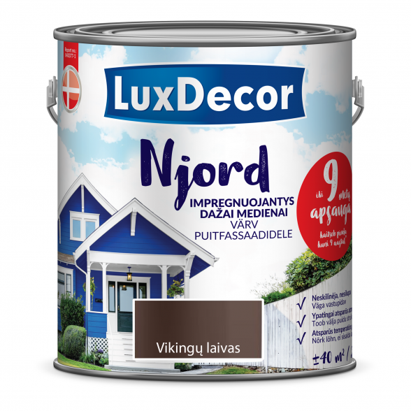 Medienos dažai LUXDECOR Njord, 2,5l vikingų laivas Medienos dažai LUXDECOR Njord, 2,5l vikingų laivas