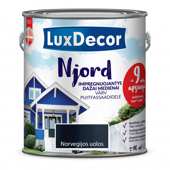 Medienos dažai LUXDECOR Njord, 2,5l Norvegijos uolos sp. Medienos dažai LUXDECOR Njord, 2,5l Norvegijos uolos sp.