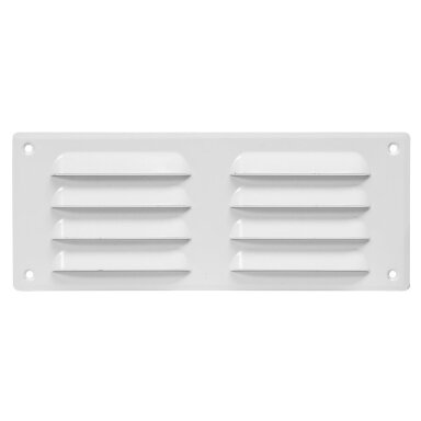 Metalinės ventiliacinės grotelės EUROPLAST MR26105, 260x105mm balta sp.