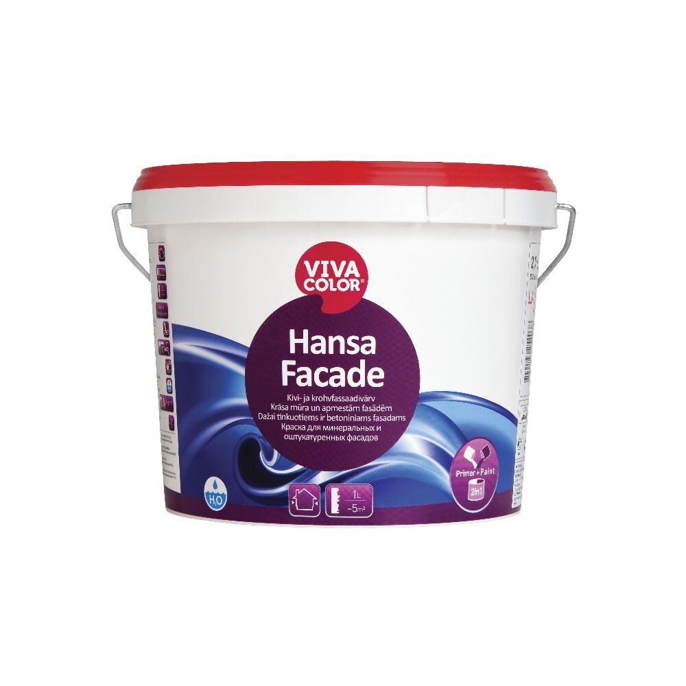 Dažai tinkuotiems ir betoniniams fasadams VIVACOLOR Hansa Facade LC, 2,7l Dažai tinkuotiems ir betoniniams fasadams VIVACOLOR Hansa Facade LC, 2,7l