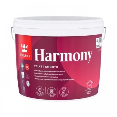 Sienų dažai TIKKURILA Harmony A bazė, 2,7l balta sp. Sienų dažai TIKKURILA Harmony A bazė, 2,7l balta sp.