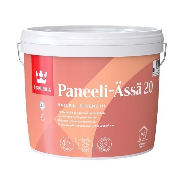 Akrilinis lakas TIKKURILA Paneeli Assa, 2,7l pusiau matiniai Akrilinis lakas TIKKURILA Paneeli Assa, 2,7l pusiau matiniai