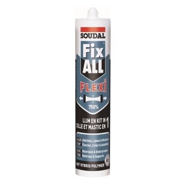 Hermetikas SOUDAL Fix All, 290ml balta sp. Hermetikas SOUDAL Fix All, 290ml balta sp.