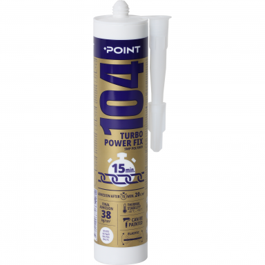 Klijai-hermetikas POINT 104 Turbo Power Fix, 290ml balta sp.