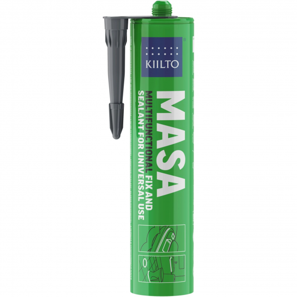 Hermetikas-klijai KIILTO Masa, 290ml tamsiai pilka sp. Hermetikas-klijai KIILTO Masa, 290ml tamsiai pilka sp.