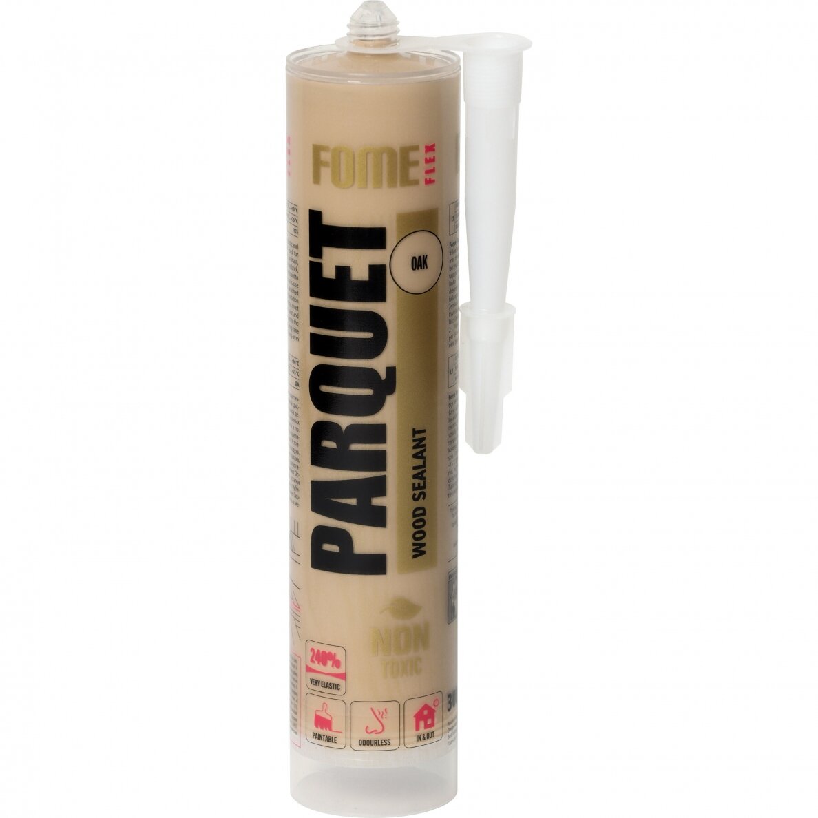 Hermetikas medienai FOME FLEX Parquet, 300ml ąžuolo sp. Hermetikas medienai FOME FLEX Parquet, 300ml ąžuolo sp.