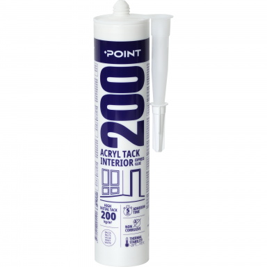 Klijai apdailos elementams ir OSB plokštėms POINT 200 Acryl Tack Interior, 300ml Klijai apdailos elementams ir OSB plokštėms POINT 200 Acryl Tack Interior, 300ml
