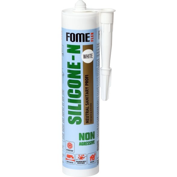 Neutralus silikonas FOME FLEX Silicone-N, 300ml balta sp. Neutralus silikonas FOME FLEX Silicone-N, 300ml balta sp.