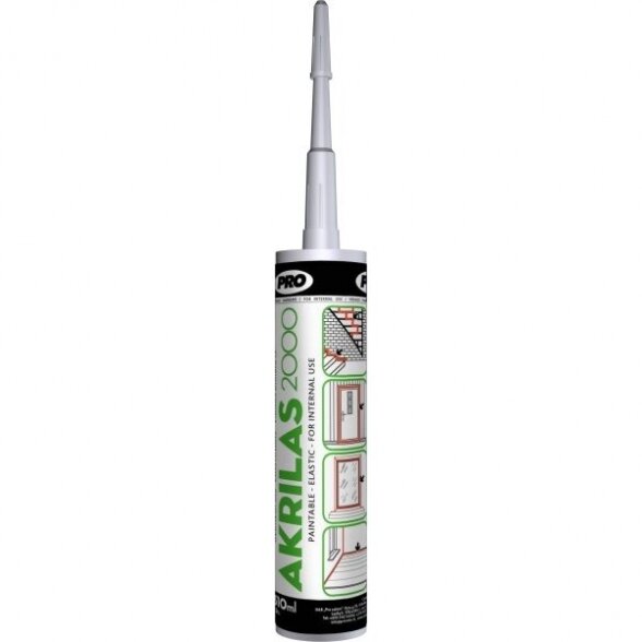 Akrilas PRO 2000, 310ml balta sp. Akrilas PRO 2000, 310ml balta sp.