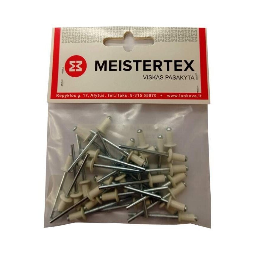 Kniedės 3.2x8mm RAL9005 MEISTERTEX (30vnt) Kniedės 3.2x8mm RAL9005 MEISTERTEX (30vnt)