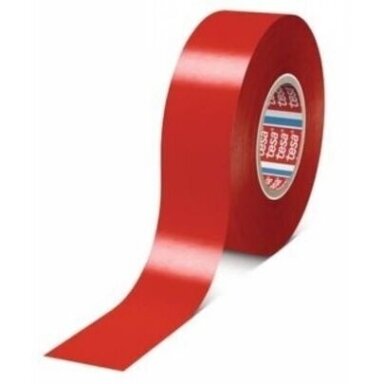 Izoliacinė juosta TESA Premium, 19mm 33m raudona sp.