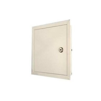 Durelės revizinės metalinės su užraktu 350x350mm baltos