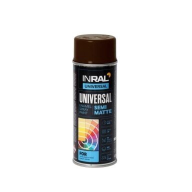 Aerozoliniai dažai INRAL Universal, 400ml šokoladiniai sp. RAL8017